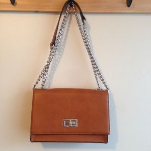Vegan leather, cross body bag. Brown, Forever 21